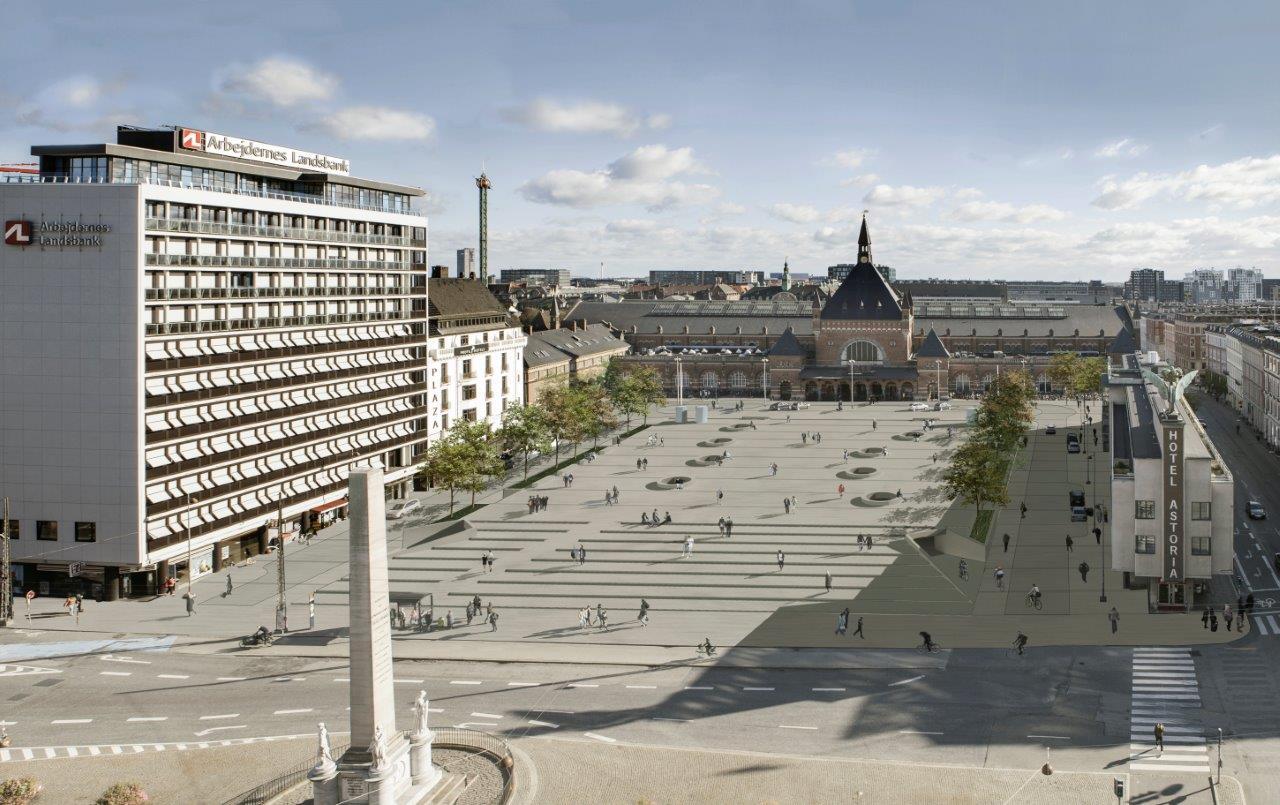 banegårdsplads fra vesterbrogade nobel arkitekter