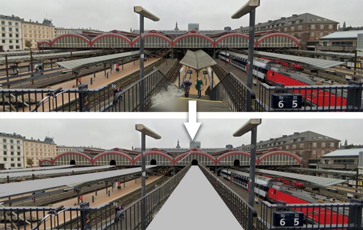 københavn hovedbanegård cykeloarkering over perroner udendørs